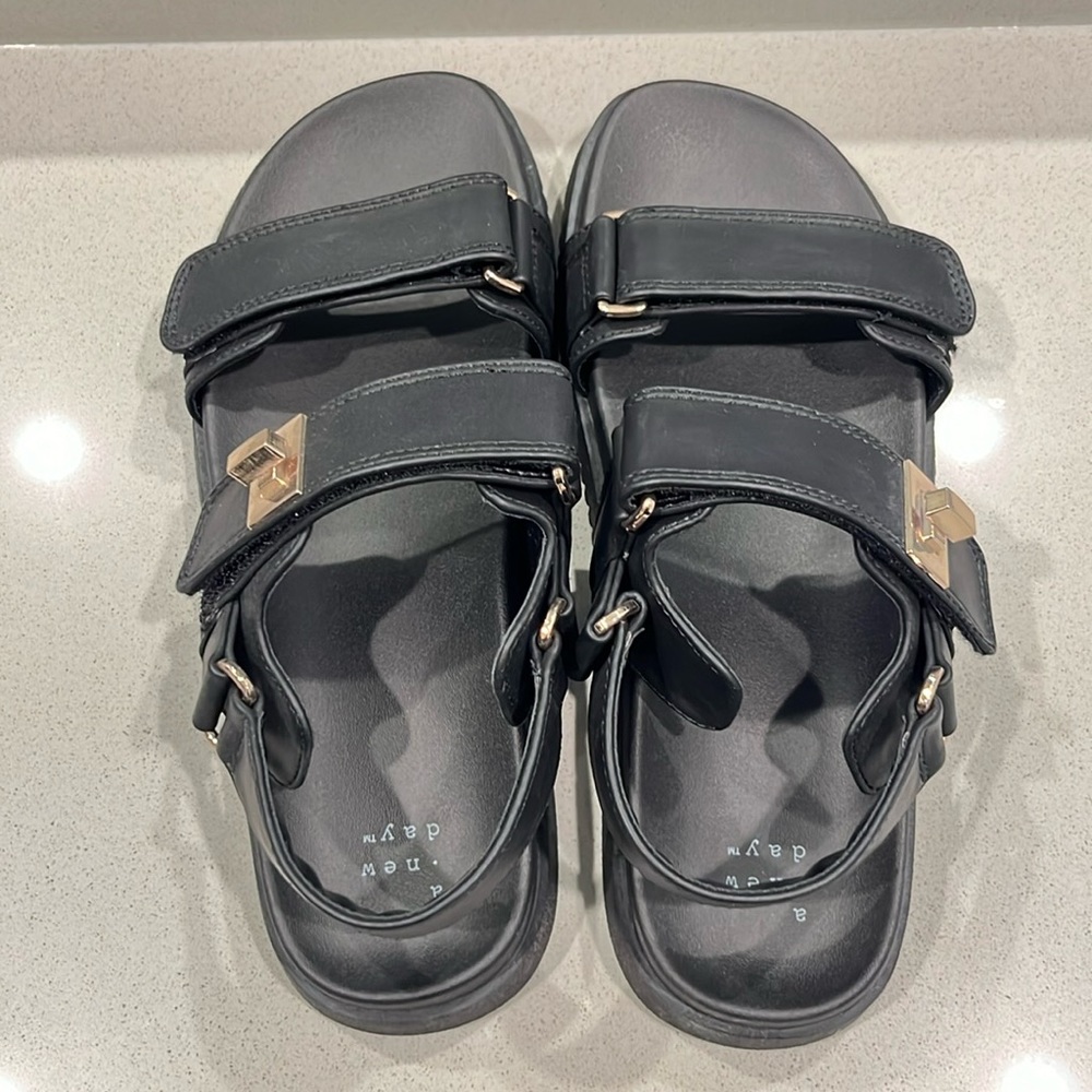 A NEW DAY (target brand) ankle strap sandals. Never worn